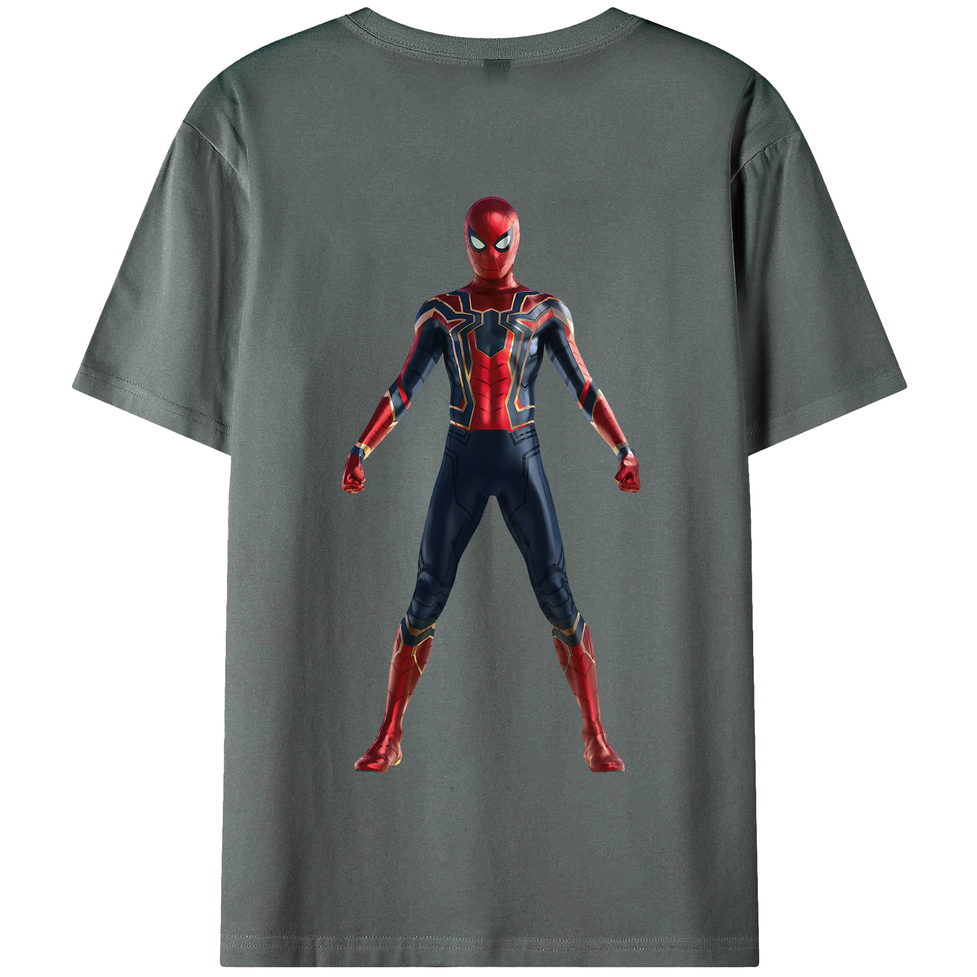 （画像用） Spider Man スパイダーマン 綿100％半袖Tシャツ（背面プリント）